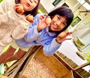 Okinawa Apartment | お子様連れ&動物好き大歓迎！産みたての卵を収穫体験できる宿