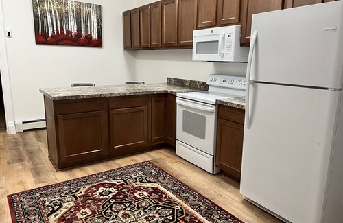 Cheboygan Apartment | 1 Bedroom with King bed. Full bath. Spacious apartment with a Safari theme.
