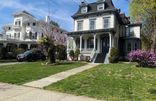 Poughkeepsie Apartment | 1 Br Private Victorian Apt in Convenient City Location on Half Acre Sleeps 4
