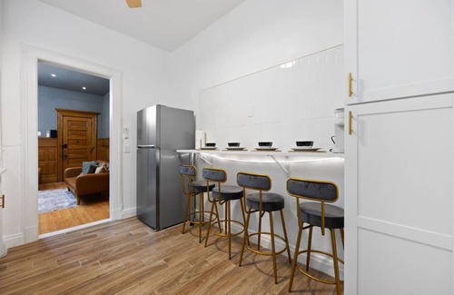 Upper Manhattan Apartment | 1 Min to Subway: King Bed, Luxe Airy Space + Patio