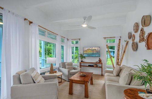 Kalihiwai House | 100 Steps to Anini Beach Ocean View from Primary Peaceful TVNCU-4219/SP-2011-13