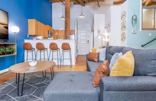 Downtown Apartment | 100 Year-Old Historic Brick 2BR Loft |Large Patio2