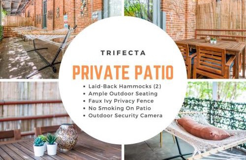 Downtown Apartment | 100 Year-Old Historic Brick 2BR Loft & Large Patio & Hammocks & High Ceiling
