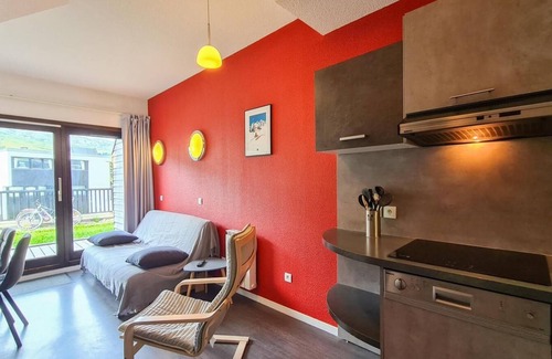Flaine Apartment | 100m from ski slopes, 1st floor, swimming pool, sauna, terrace, tv, ski locker, 41m², Flaine