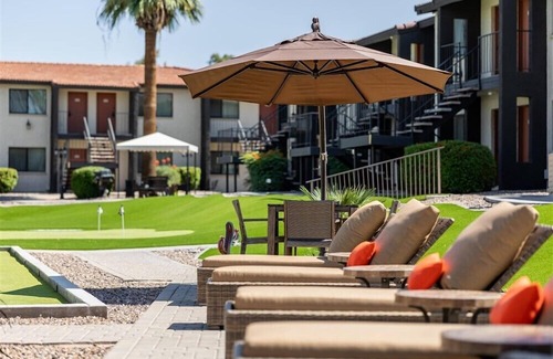 New Papago Parkway Apartment | 112 Relax in Style | Pool, Fire Pit & Fully Furnished Suite