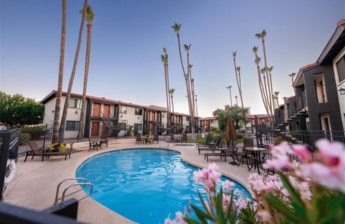 New Papago Parkway Apartment | 114 Tranquil Escape | Pool, Lounge, Fully Furnished Living & close to Old Town!