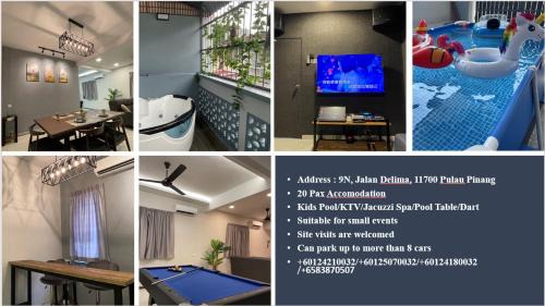 Taman Islands Glades House | 15Px 5BR V Jaccuzi Spa n KTV n Pool Table At Georgetown, USM n Lam Wah Ee Hospital -Kids pool no more