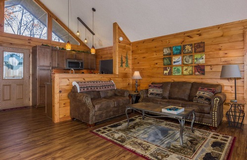 Sevierville Cabin | 2 Bed Cabin - Hot Tub, View! National Quartet Convention Opening!