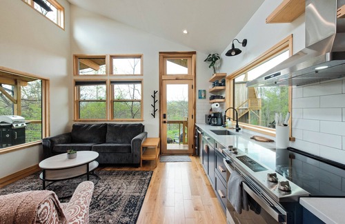 Marshall Cabin | 2-bedroom cabin with WiFi, AC, gated porch, in tranquil Marshall