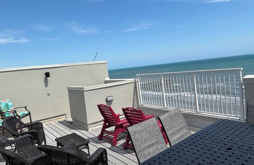 Ash Condo | 2-bedroom penthouse in North Myrtle Beach with two-story balcony and indoor pool
