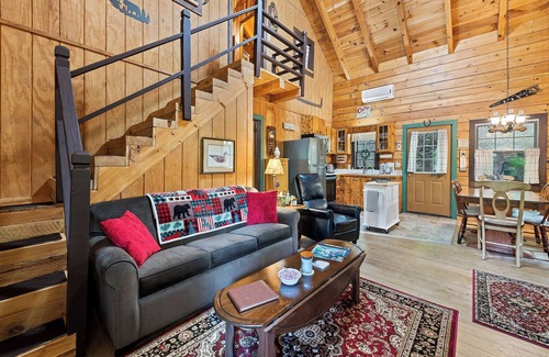 Maggie Valley Cabin | 2 BR 2 BA Cabin, Private, Close to Town, Covered Porch, Views, Gravel Access