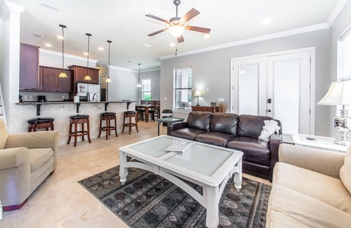 Villages of Crystal Beach House | ⭐2 King Suites-2 Kitchens/Living Areas-Lagoon Pool-Beach Trolley-5BR Beach Rx⭐