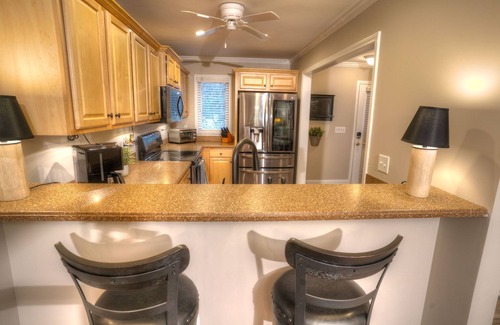 Helen Condo | 2 Master Suites on the River! Easy walk to everything Helen has to offer!