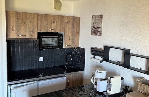 La Rosiere Apartment | 2 p. garden 40m2 south facing Les Terrasses resort center + covered parking