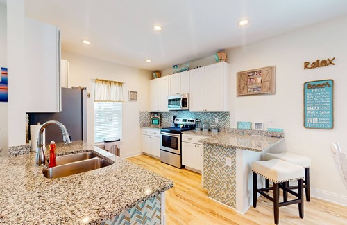 Silver Sands House | 2-story house near the beach with grill, washer/dryer, streaming, & central AC
