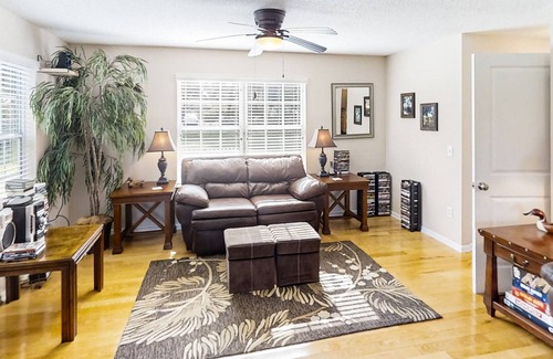 Sopchoppy House | 2-story riverfront home with great views, wraparound decks, dock, kayaks & canoe