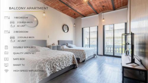 Historic Center Apartment | 205 Zocalo Cathedral 2bdrmB 2Bath fits 10 AC Apt