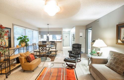 Mount Ida Apartment | 22BNC, Two bedroom, two bath log-sided condo with forest view condo