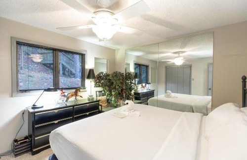 Mount Ida Apartment | 22BNC, Two bedroom, two bath log-sided condo with forest view condo