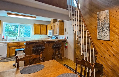Lakeshore Condo | 2BR Huntington Lake condo with stunning views, WiFi, 2 decks, private W/D