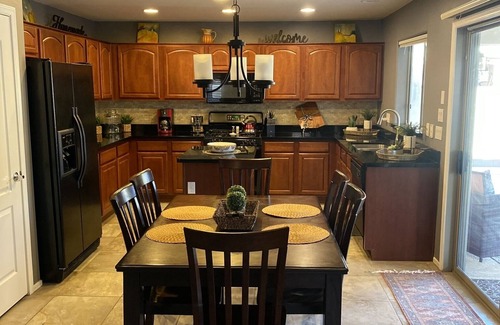 Maricopa House | 3 Bedroom 2.5 Bath With Hot Tub & Heated Pool! Outside BBQ Area with Fire Pit!