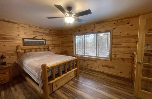 Newaygo House | 3 minutes from the Muskegon River! Quiet and spacious home with a large deck.