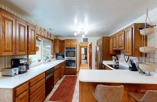 North Bend House | 3-story home with private deck, bar/entertainment room, & W/D