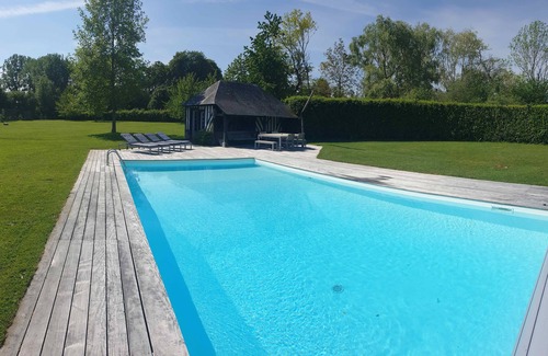 Vauville House | 350m² contemporary house with heated pool, jacuzzi and tennis court