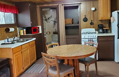 Birchwood Cabin | #4 Affordable, pet friendly Studio Cabin on the water, 1 boat slip included!