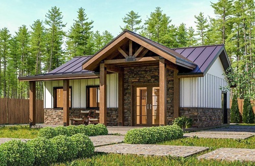 Pueblo House | 4-Bedroom /3-Bath Estate w Mountain Views, Covered Deck, Fitness Room, WiFi, AC