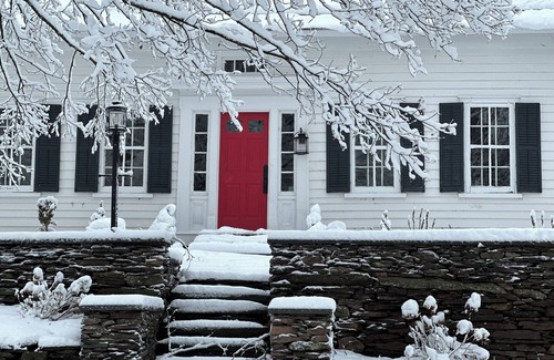 Harpersfield House | 4-bedroom Greek Revival Farm house in Stamford with 100 Acres To Roam + Sauna