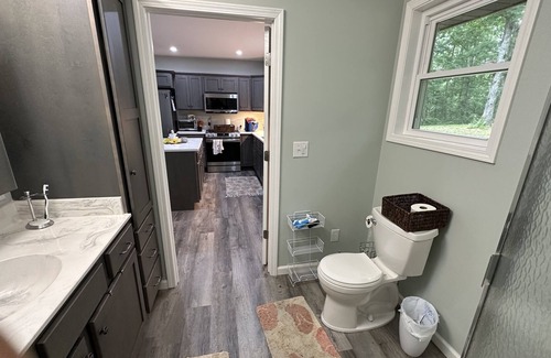 Eva Apartment | 4 miles from Nathan Bedford Forest State Park and Kentucky Lake