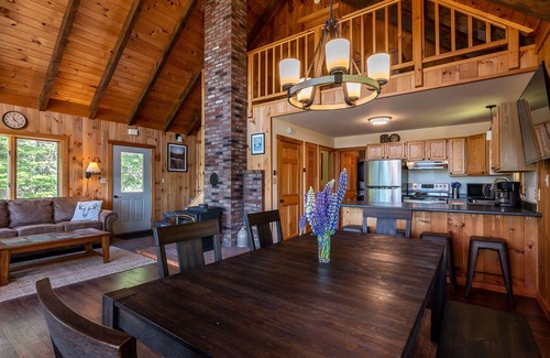 Rangeley Cabin | 4-Season Rangeley Cabin - Wood Stove, Water Views, Fiber Internet, Game Room