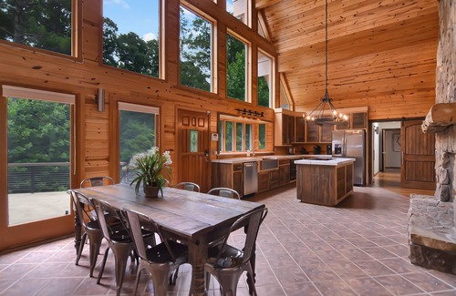 Blue Ridge Cabin | 45-Acre Toccoa River Estate w/7 BRs (6 Kings), Fire Pit, Pool, Sauna, & 3 ponds