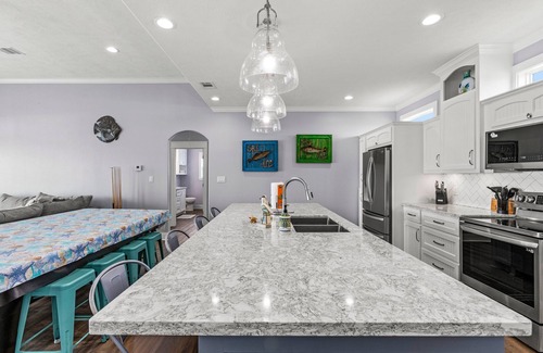 Port Bolivar House | 4BR Gilchrist Escape | Steps to Beach, Pool Table, Bar, Lift