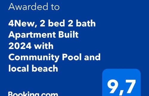 El Faro Apartment | 4New, 2 bed 2 bath Apartment Built 2024 with Community Pool and local beach