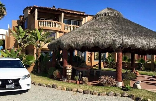 La Salina House | 5 bedrooms Beachfront Pool Spa grassy yard 24-7 security.