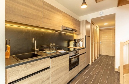 Arc-1600 Apartment | 50m from ski slopes, 1st floor, view valley, fitness, swimming pool, sauna, hammam, terrace, parking