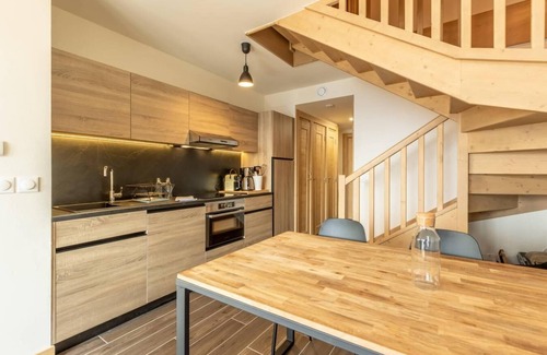 Arc-1600 Apartment | 50m from ski slopes, 1st floor, view valley, fitness, swimming pool, sauna, hammam, terrace, parking