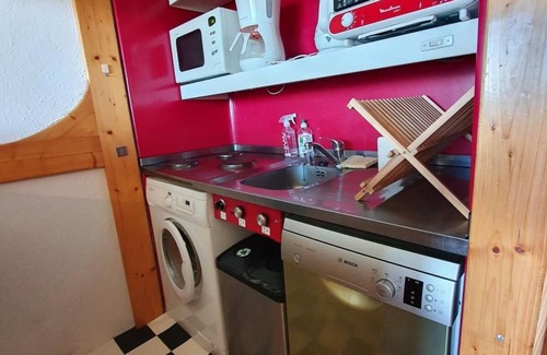 Arc-2000 Apartment | 50m from ski slopes, 12nd floor, balcony, tv, 30m², Les Arcs
