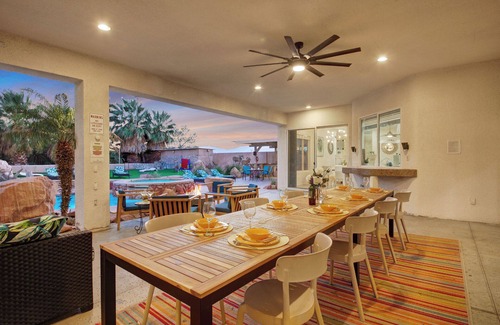 Desert Hot Springs House | 9 bdr+15 bds+5.5 baths, pickleball, basketball, 2+acres, indoor+out billiards.