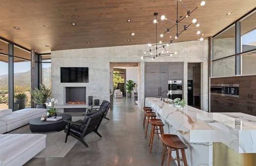 Mission Canyon House | A Modern Masterpiece With Sweeping Ocean Views, Guest House & Pool