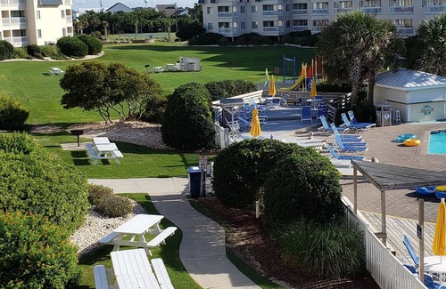 Morehead City Condo | A Place at the Beach, Atlantic Beachfront Complex, 1st floor, indoor pool view