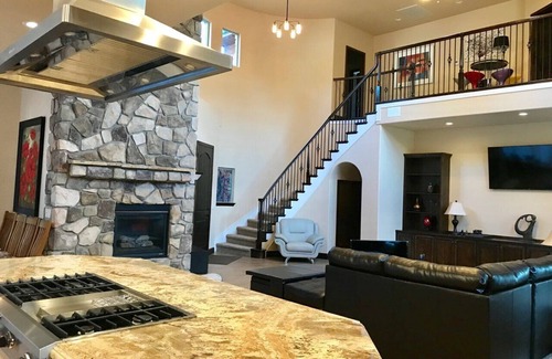Three Rivers House | A Very Sweet Retreat: The S Fork River is flowing. You can see, hear & touch it!