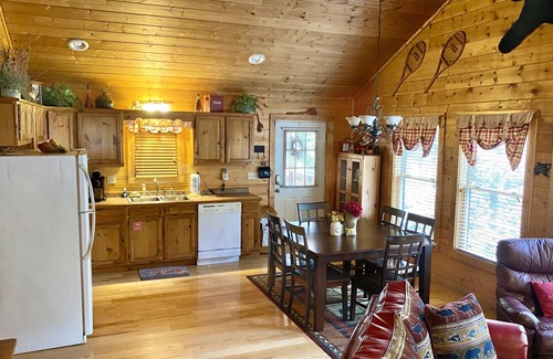 Gatlinburg - Pigeon Forge Cabin | A Wooded Cabin You'll Love! King Bed-2 Fireplaces-HotTub-Firepit-GSM Natl Park