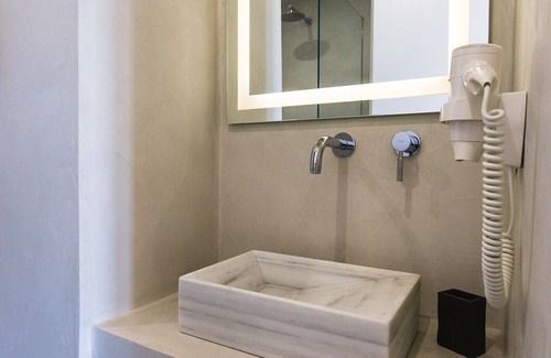 Agios Romanos House | Alluring Tinos See Front Suite | Myrrini Suite | Breathtaking Sea Views | Private Furnished Terrace | Pet Friendly | Shared Outdoor Pool | Prime Location | Agios Romanos