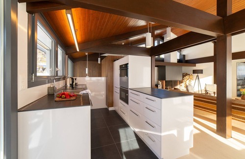 Wildhaus Apartment | Alpstern holiday loft in a prime location near the Wildhaus valley station.