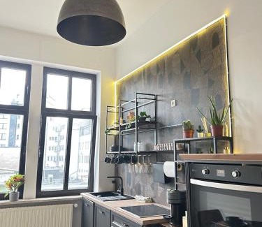 Saarbruecken Apartment | Altbau-Juwel, Antik trifft Modern im Denkmalhaus