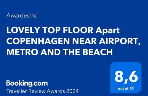 Amager Apartment | Ama Hyg Atelier Copenhagen-LOVELY TOP FLOOR Apart -NEAR AIRPORT-METRO AND THE BEACH