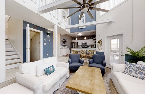 Surf Side Shores House | Amazing beachfront home with private balcony, deck, central A/C, free WiFi